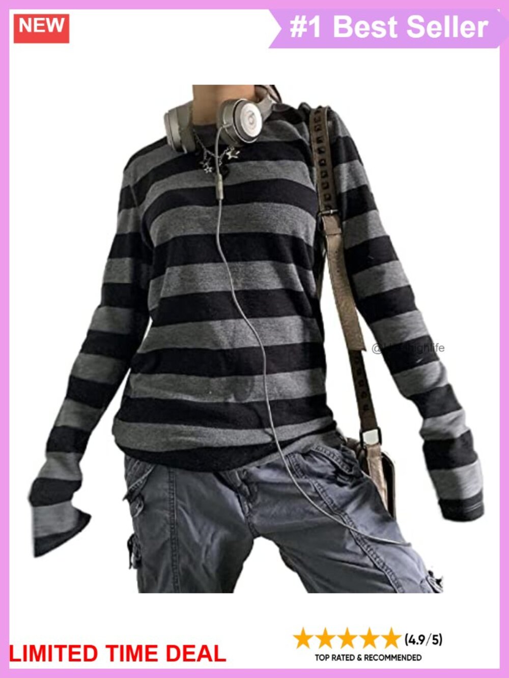 Women Long Sleeve Graphic Tee Y2k Fairy Grunge Baggy Shirt